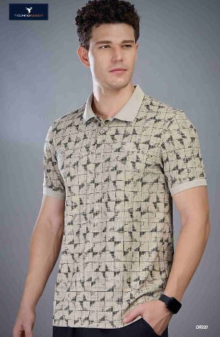 OR820 MEN POLO PRINTED HALF SLEEVE TSHIRT | MIRAGE MATRIX