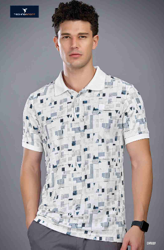 OR820 MEN POLO PRINTED HALF SLEEVE TSHIRT | ECHO ELEMENT